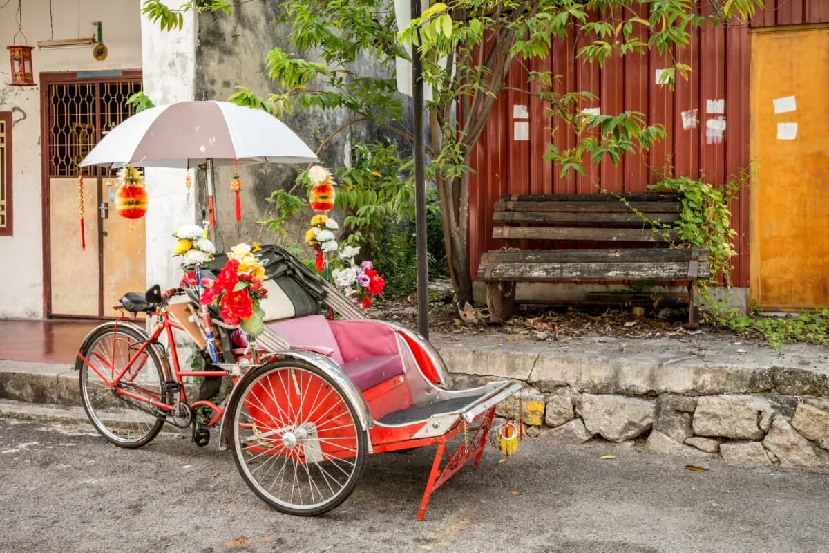 Trishaw Ride in Malaysia