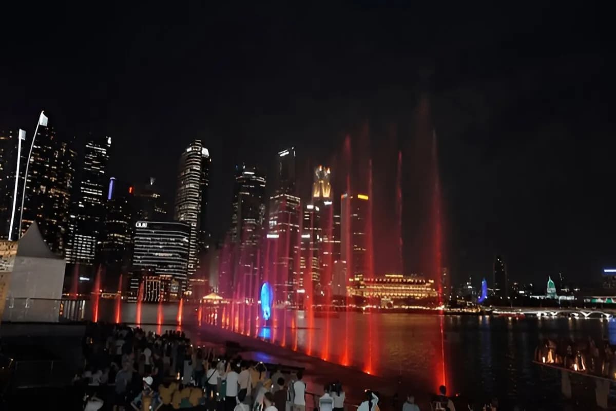 Laser & Fountain at Marina Bay