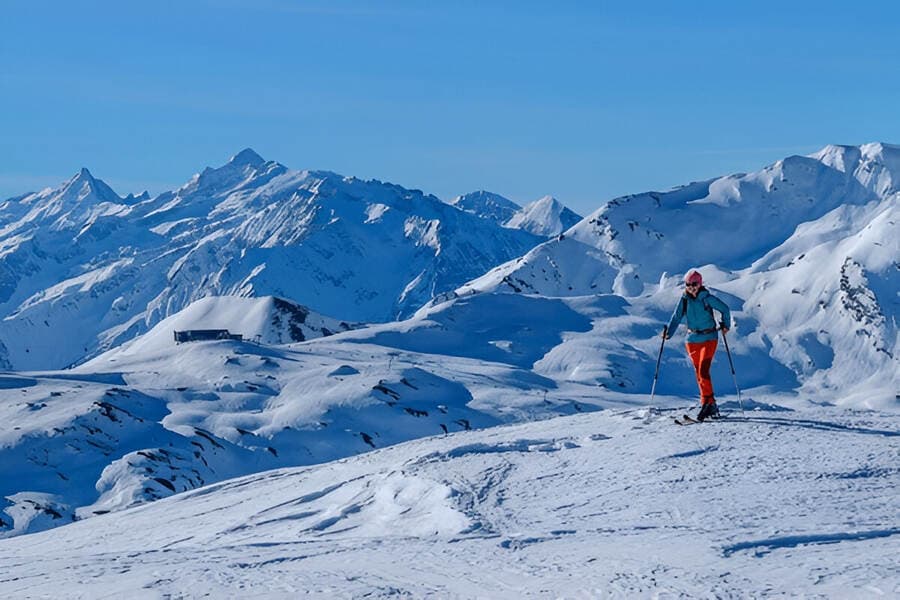 Skiing in the Alps