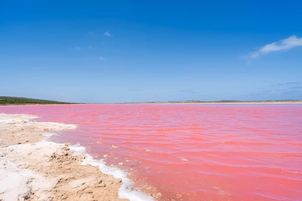 The Pink Lakes of Western Australia Are Naturally Colored