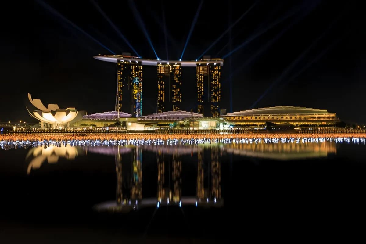 Laser & Fountain at Marina Bay