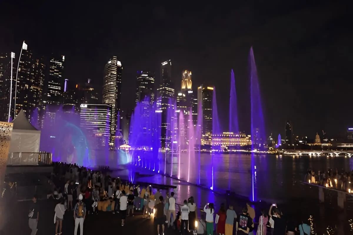 Laser & Fountain at Marina Bay