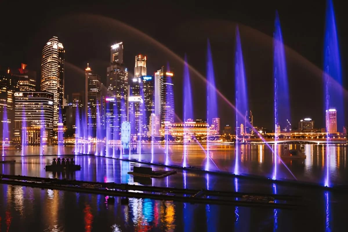 Laser & Fountain at Marina Bay