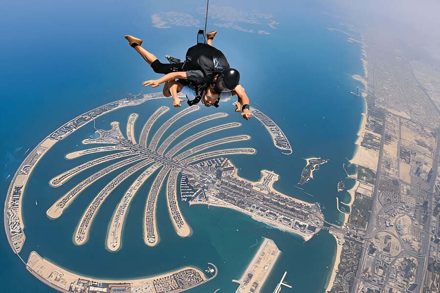 kydiving at Palm Jumeirah