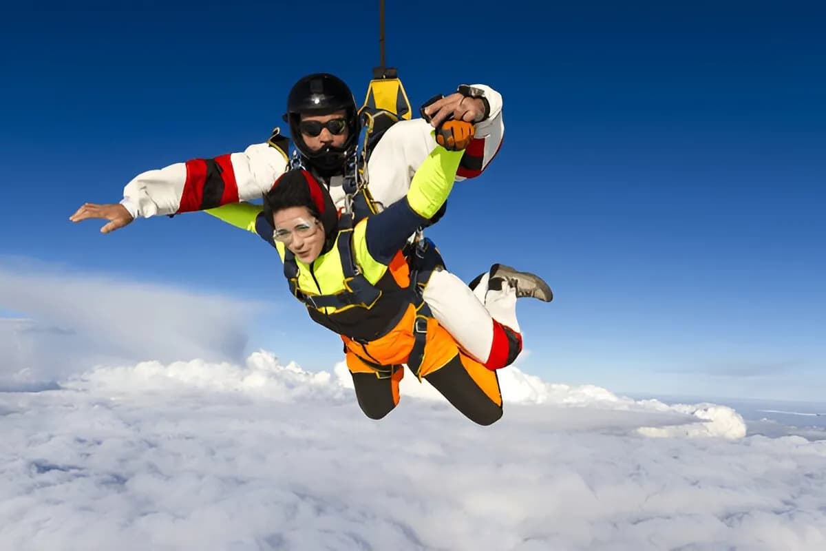 Skydiving in the Andaman